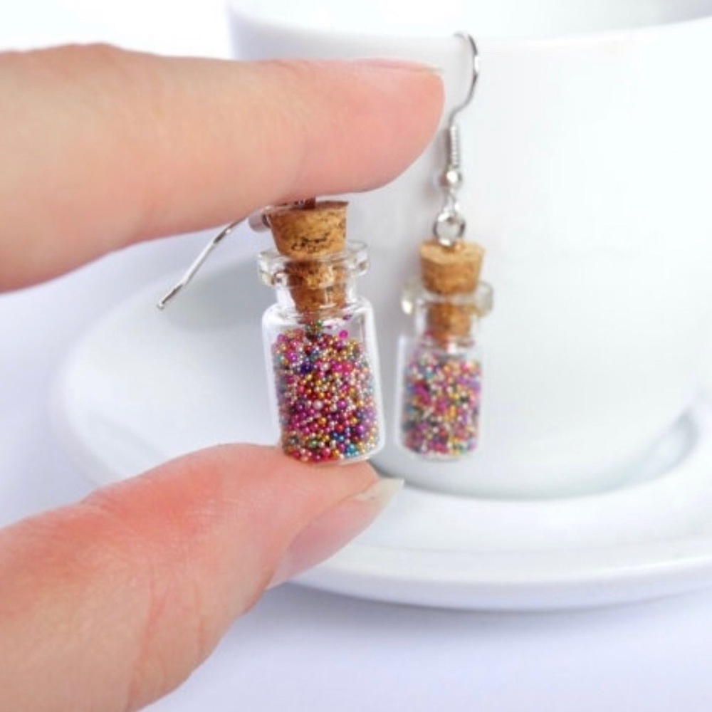 Rainbow sprinkle earrings